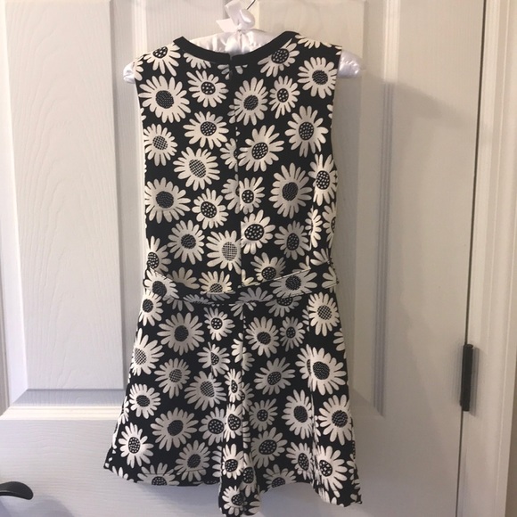 Black Mini Daisy Tie Waist Romper - Small - Picture 2 of 8